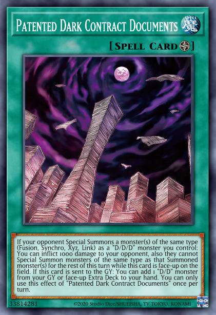 Contrat des Ténèbres avec Licence de Brevet