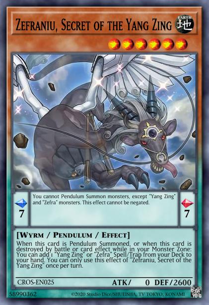 Zefraniu, Secret du Yang Zing