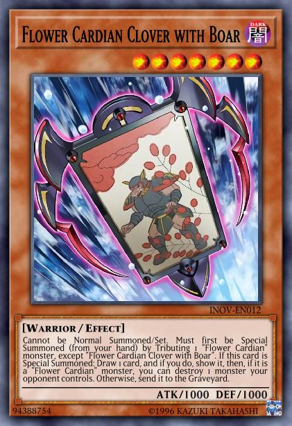 Fleur Cardian Trèfle avec Sanglier