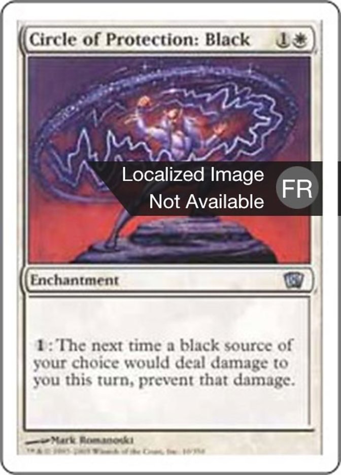 Cercle de protection : noir