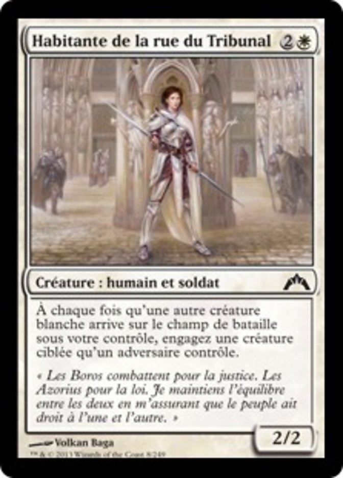 Habitante de la rue du Tribunal