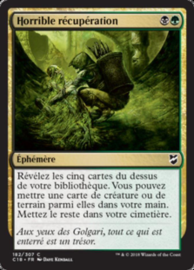 Horrible récupération