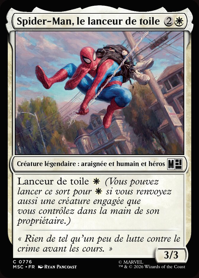 Spider-Man, le lanceur de toile
