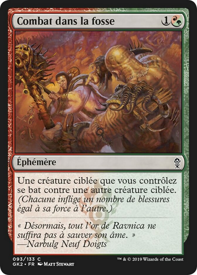 Combat dans la fosse