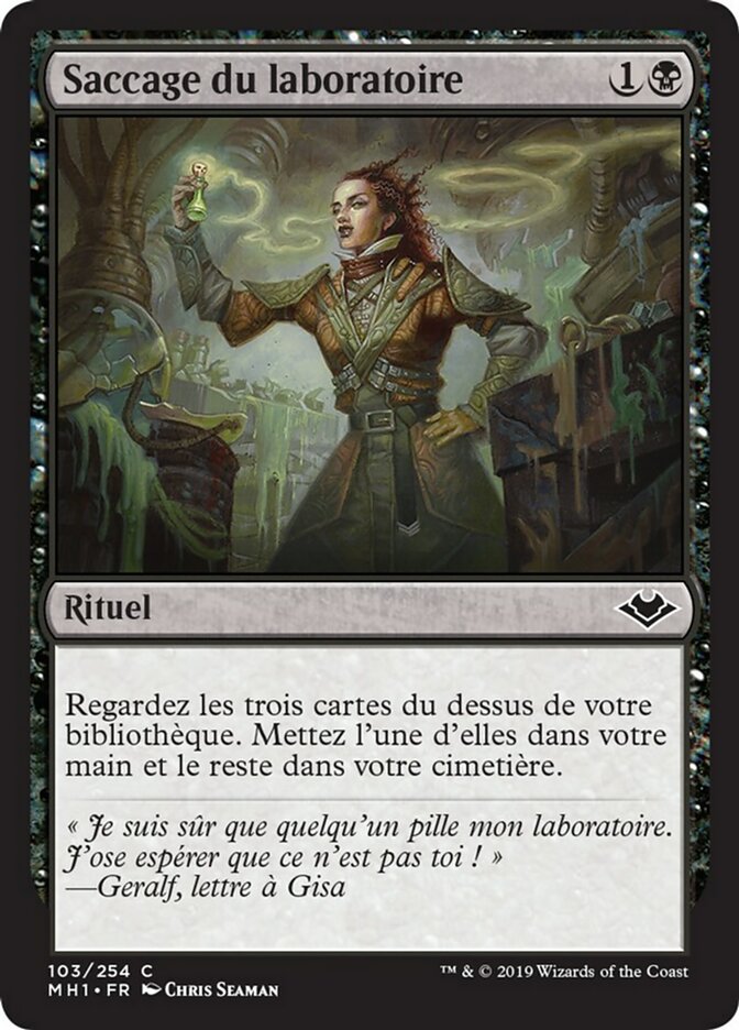 Saccage du laboratoire