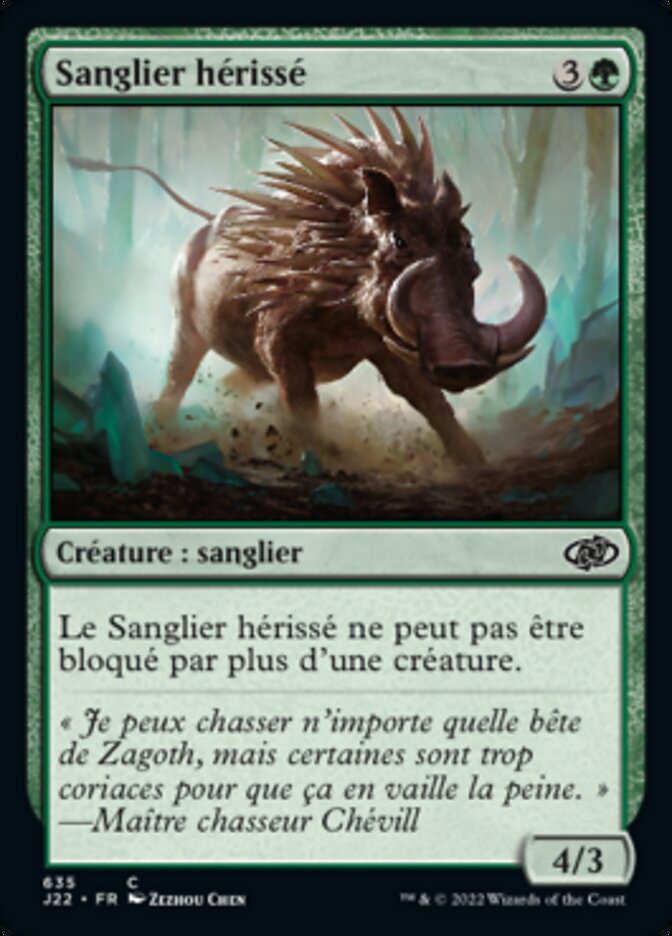 Sanglier hérissé