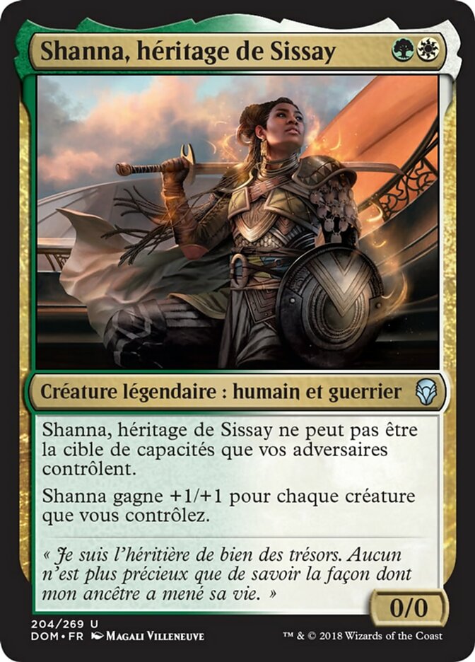 Shanna, héritage de Sissay