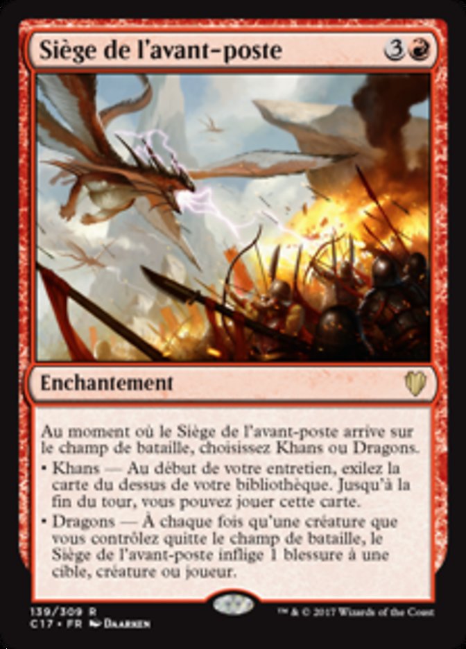 Siège de l'avant-poste