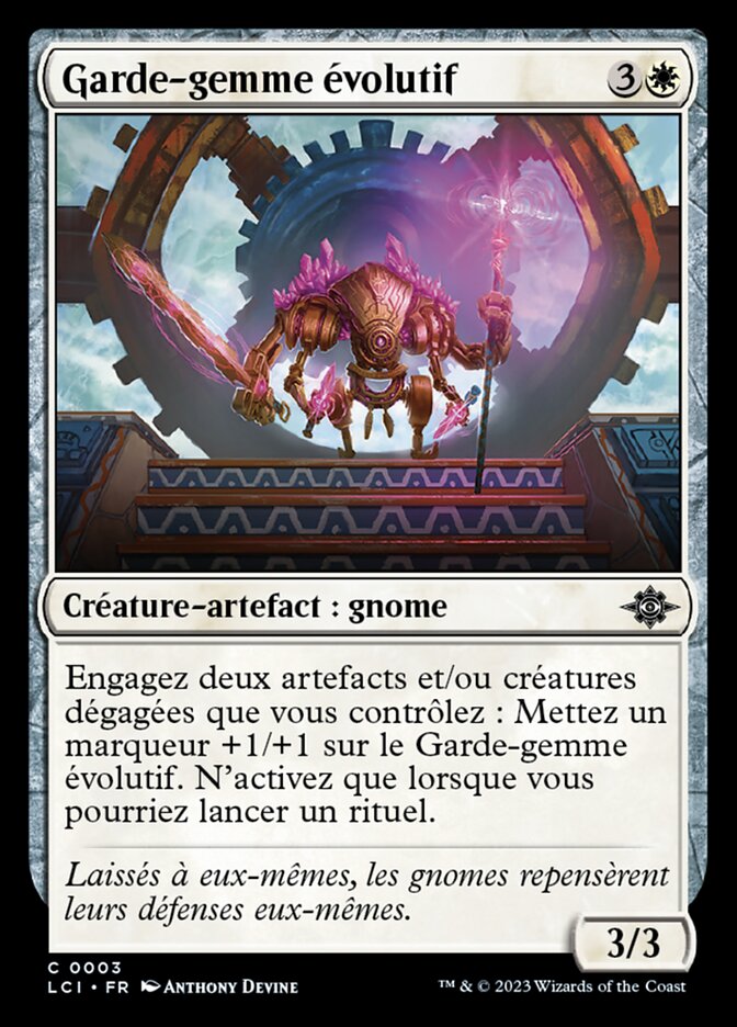 Garde-gemme évolutif