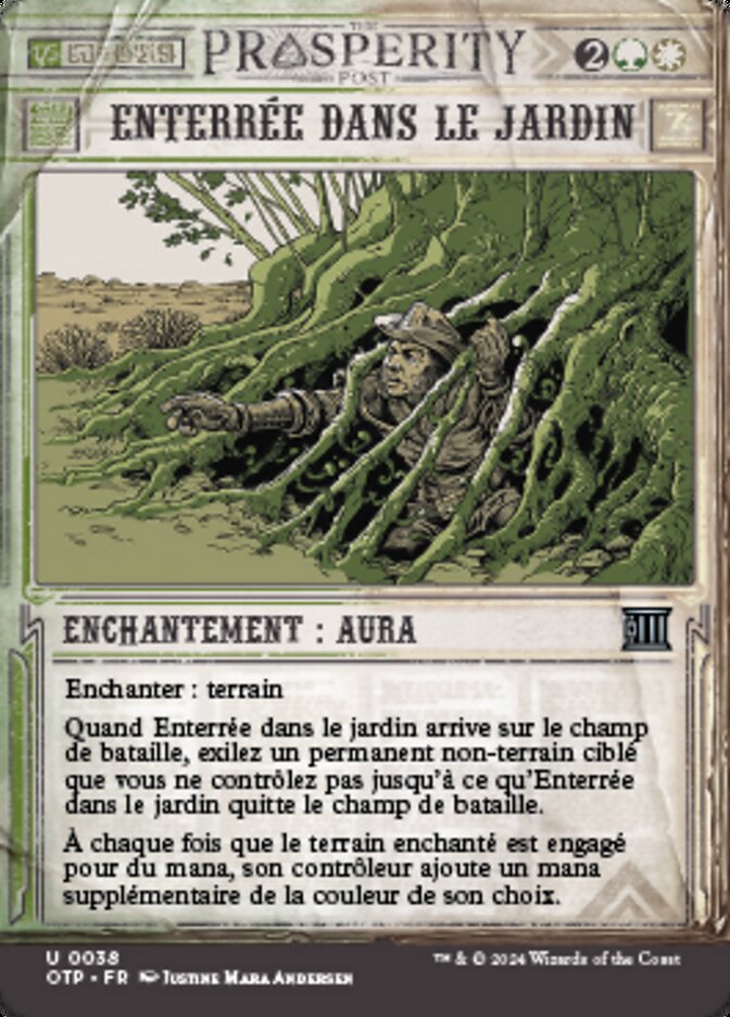 Enterrée dans le jardin