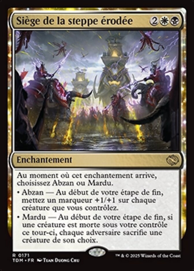 Siège de la steppe érodée