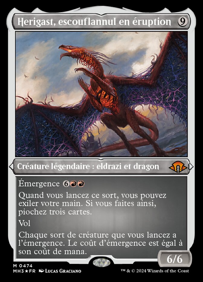 Herigast, escouflannul en éruption