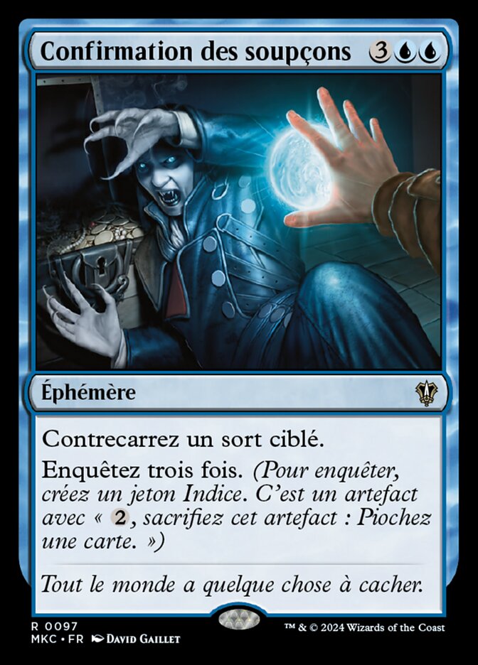 Confirmation des soupçons