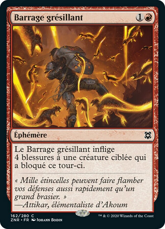 Barrage grésillant
