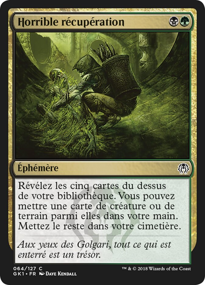 Horrible récupération