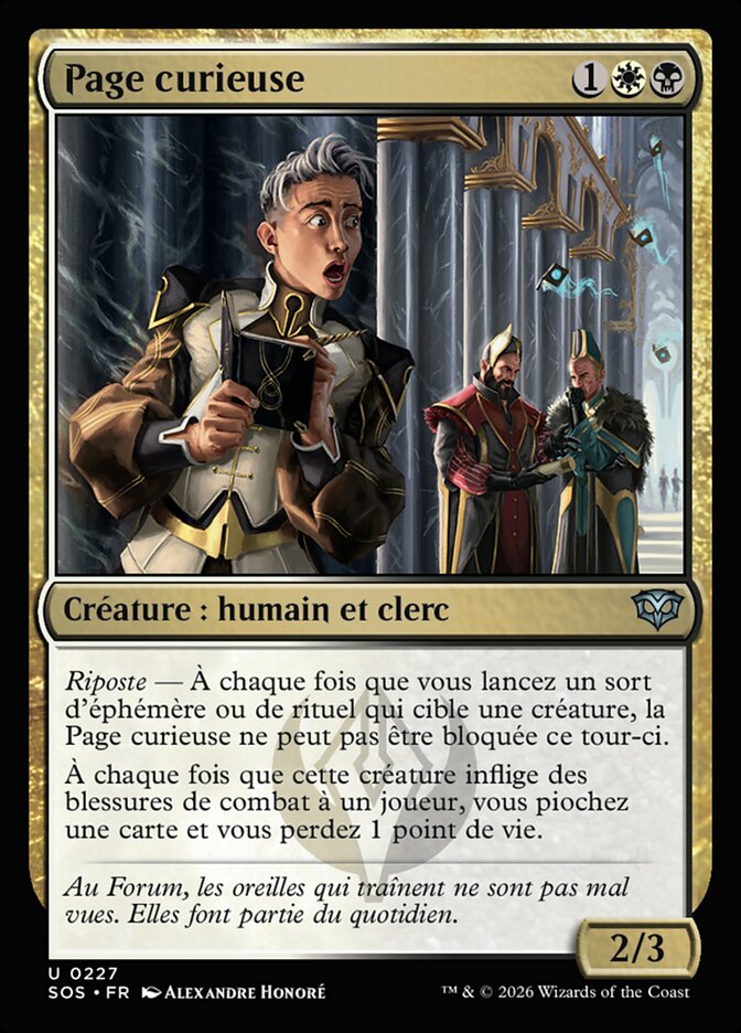 Page curieuse