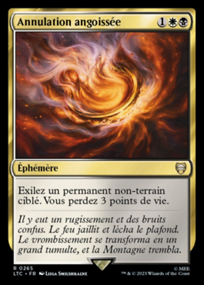 Annulation angoissée
