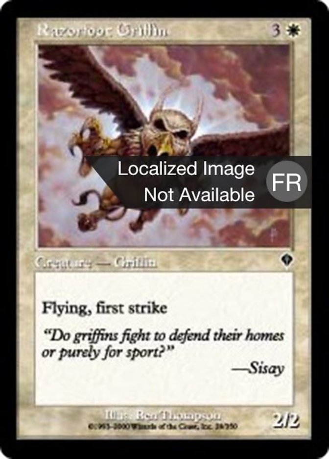 Griffon serres-rasoir