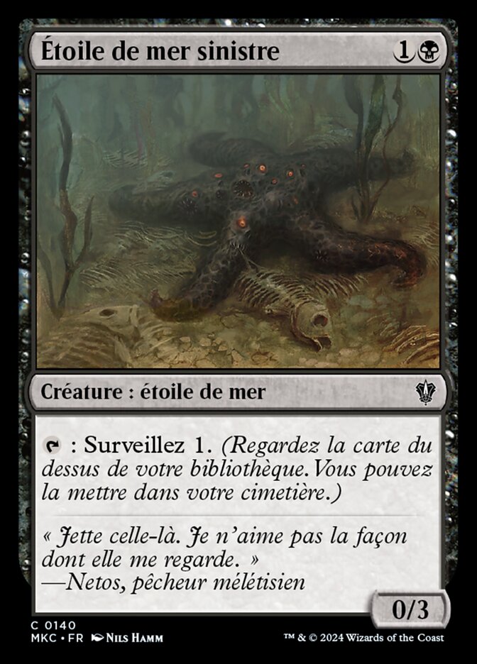 Étoile de mer sinistre