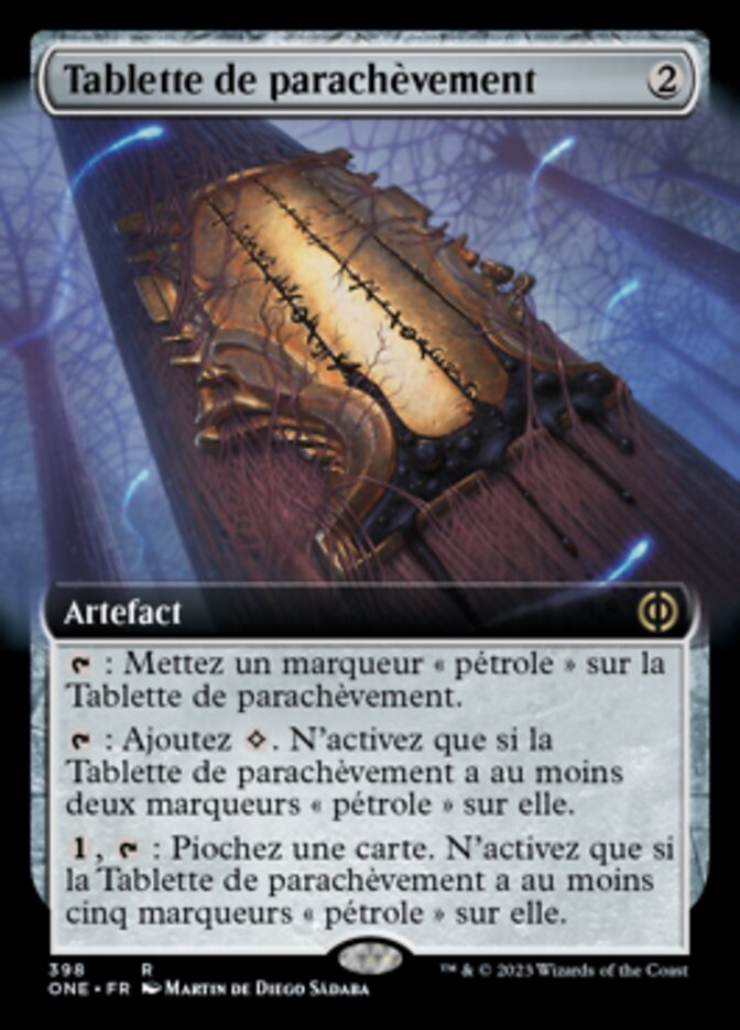 Tablette de parachèvement