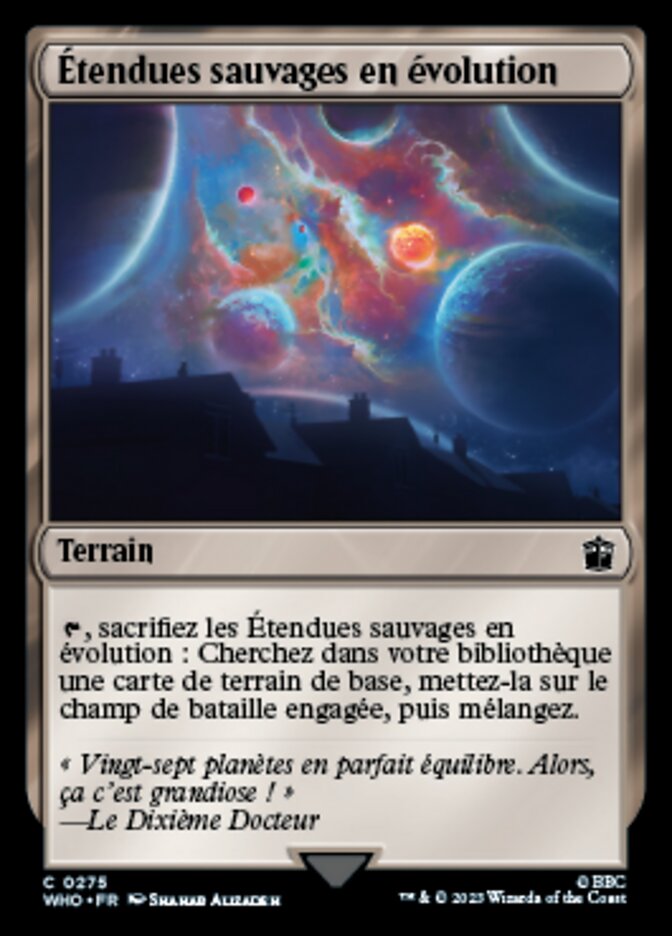 Étendues sauvages en évolution