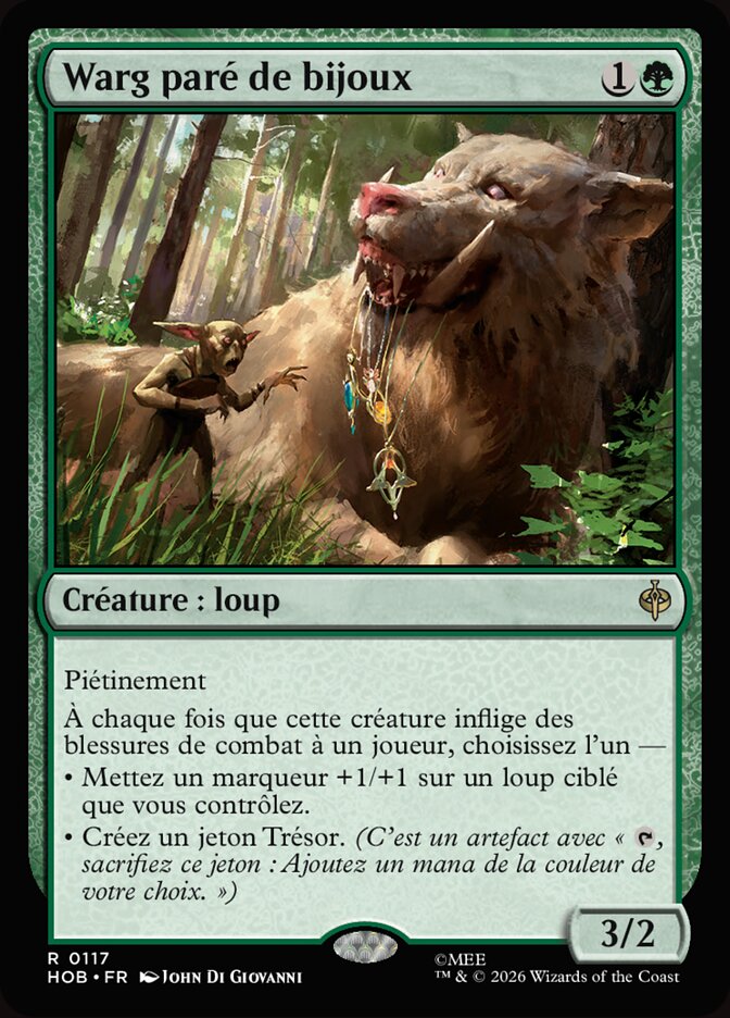 Warg paré de bijoux