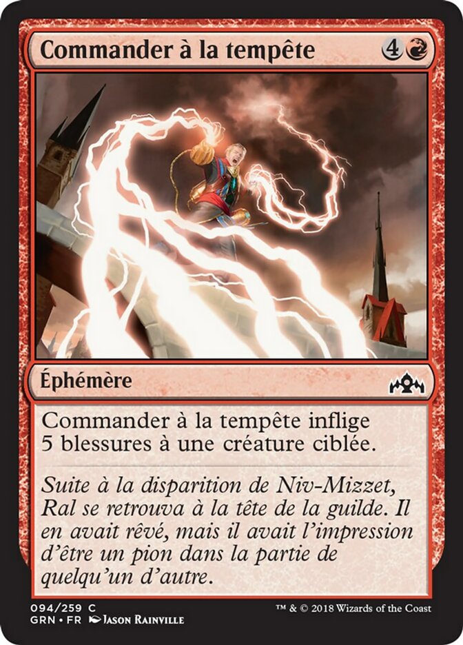 Commander à la tempête