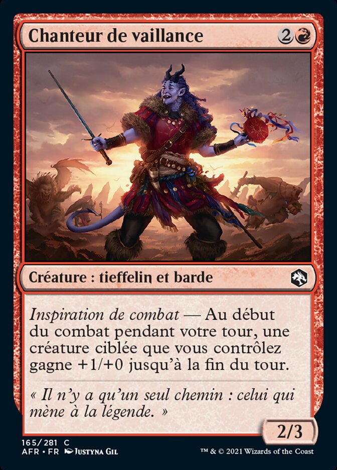 Chanteur de vaillance