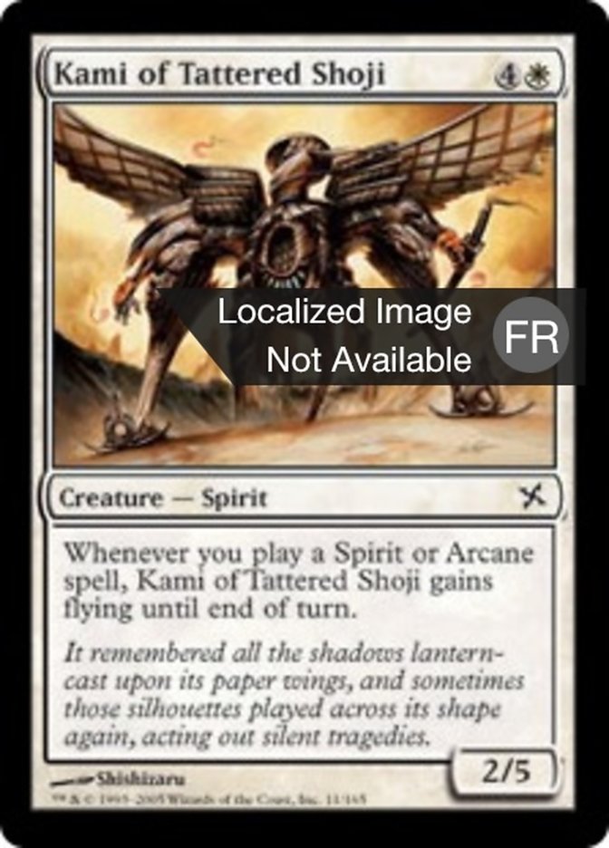 Kami du shoji en lambeaux