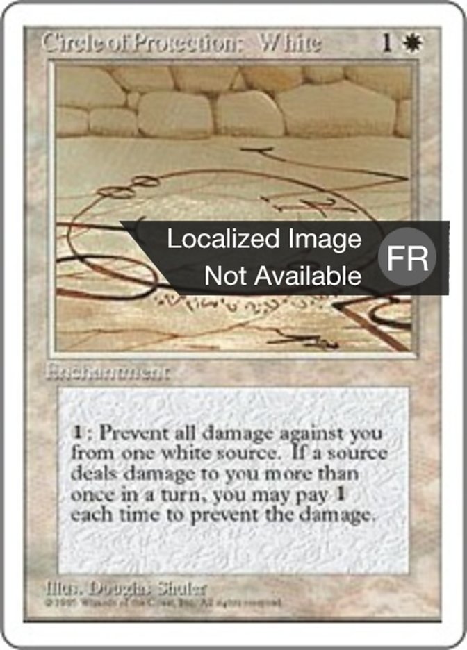 Cercle de protection : blanc