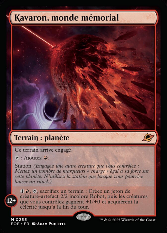 Kavaron, monde mémorial