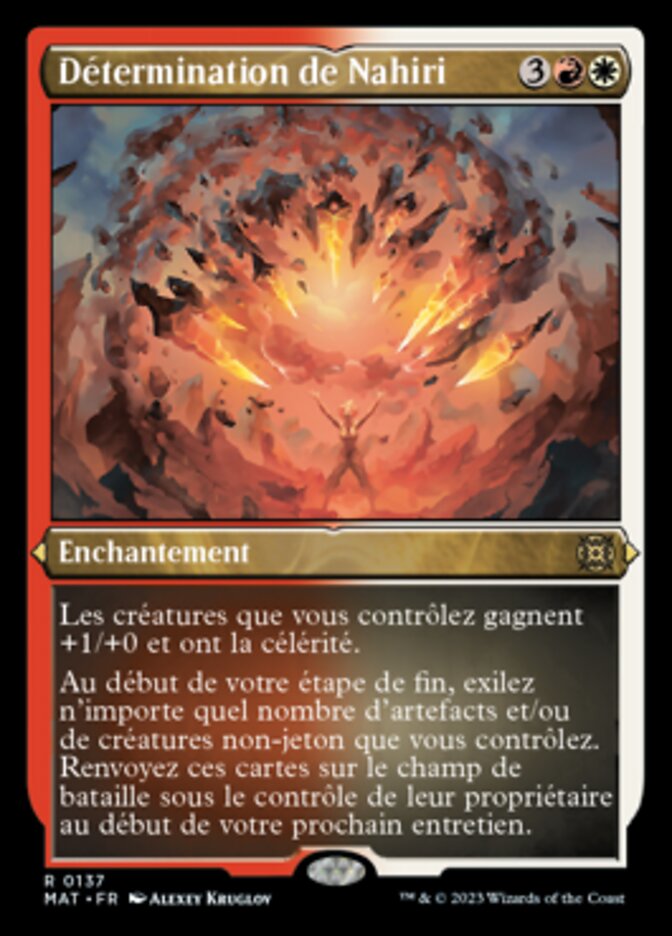 Détermination de Nahiri