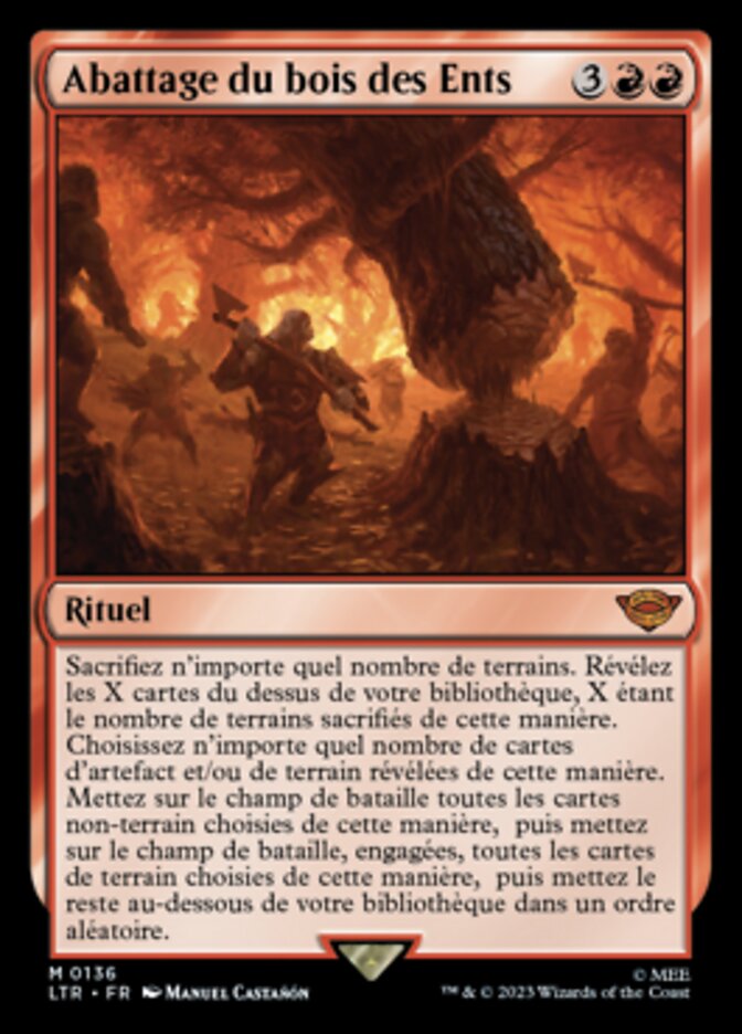 Abattage du bois des Ents