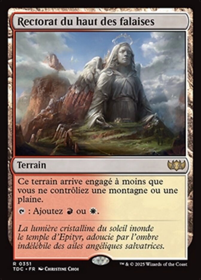 Rectorat du haut des falaises