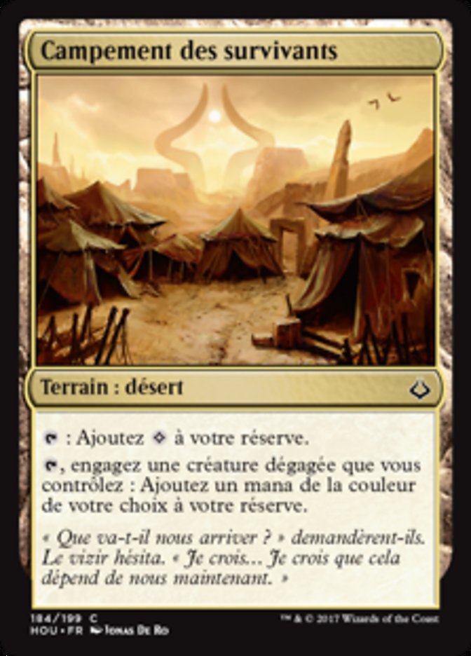 Campement des survivants