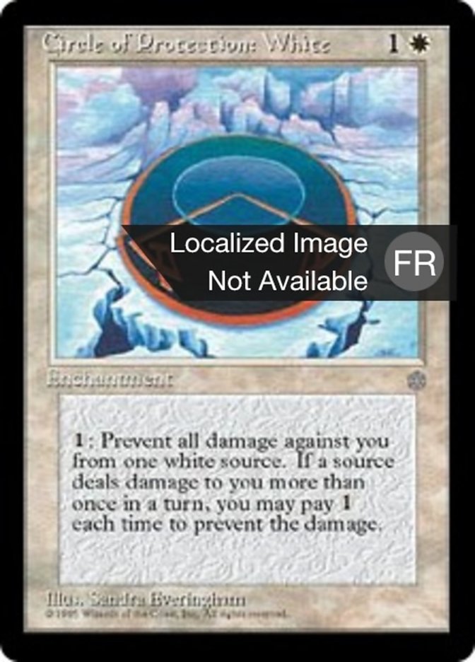 Cercle de protection : blanc