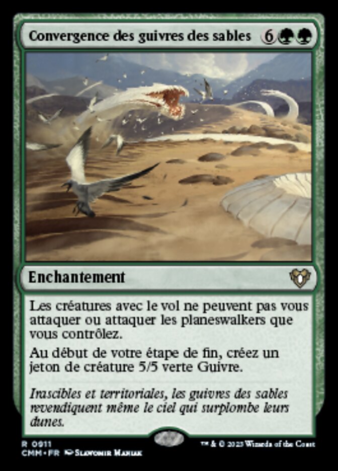 Convergence des guivres des sables