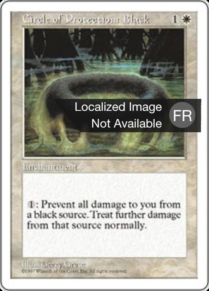 Cercle de protection : noir