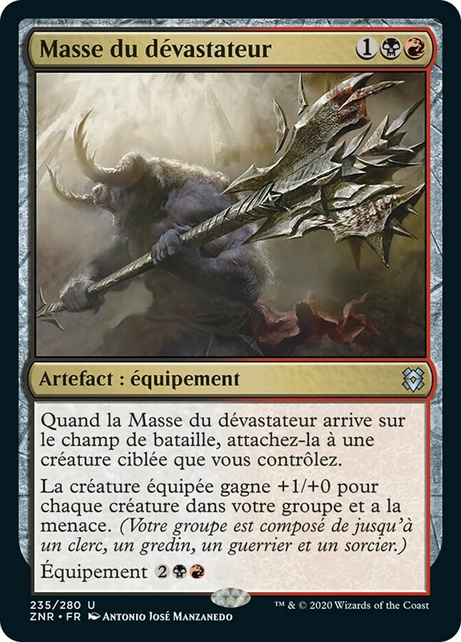 Masse du dévastateur