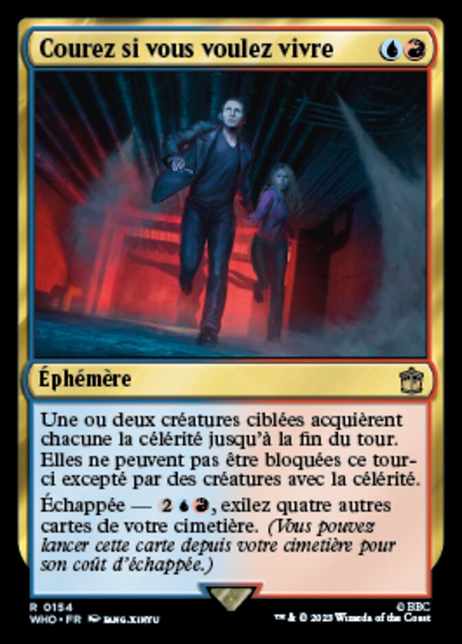 Courez si vous voulez vivre