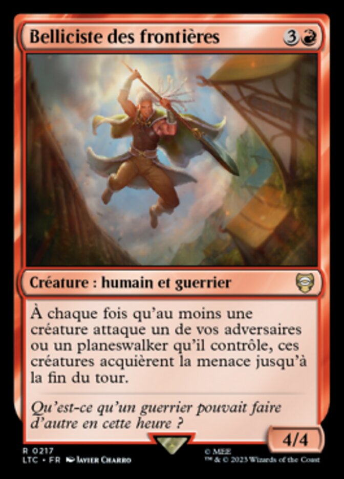 Belliciste des frontières