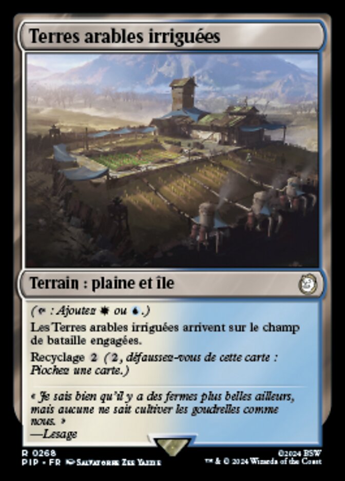 Terres arables irriguées