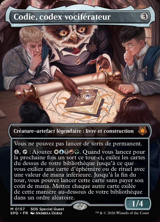 Codie, codex vociférateur
