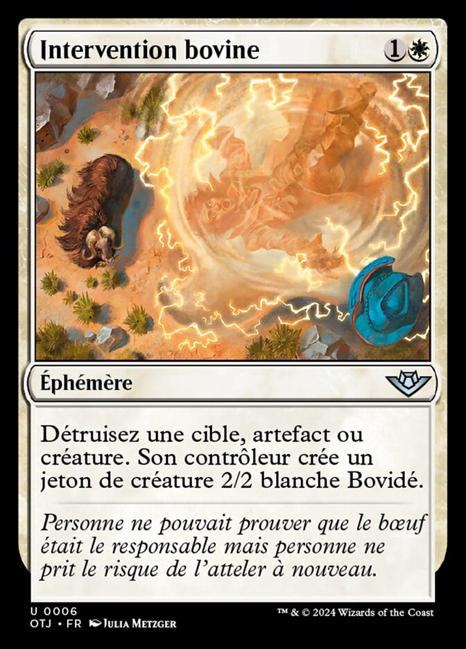 Intervention bovine