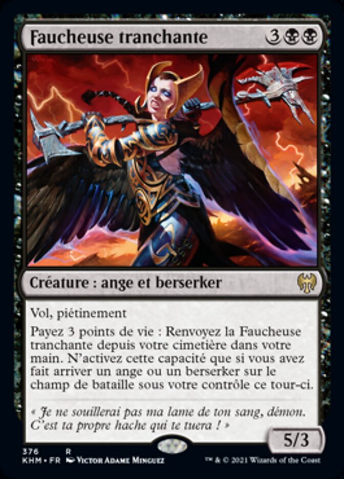 Faucheuse tranchante