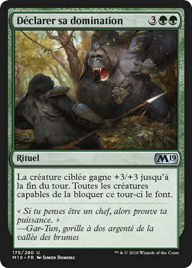 Déclarer sa domination