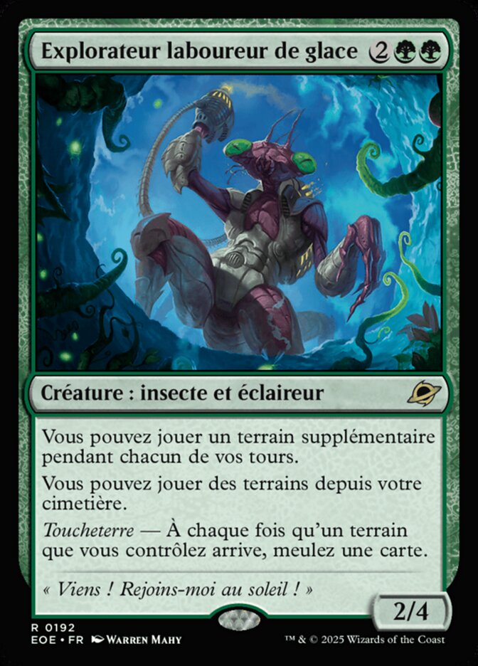 Explorateur laboureur de glace