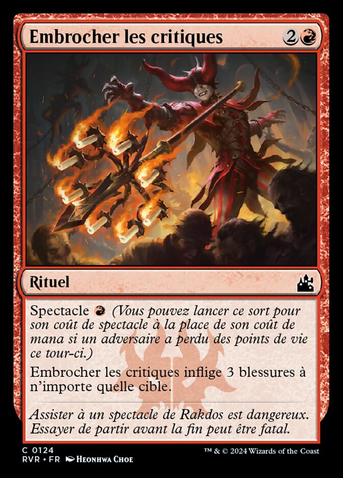 Embrocher les critiques