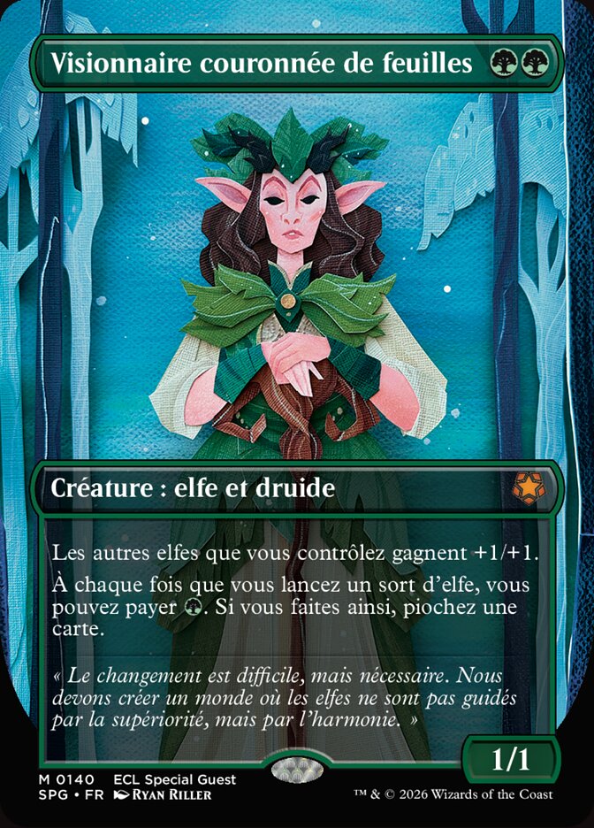 Visionnaire couronnée de feuilles