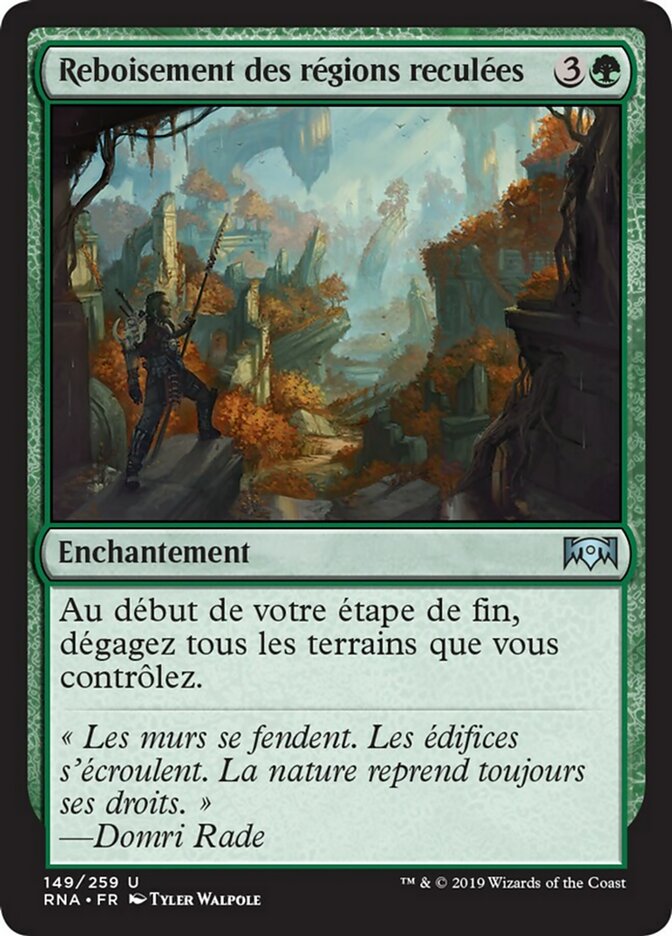 Reboisement des régions reculées